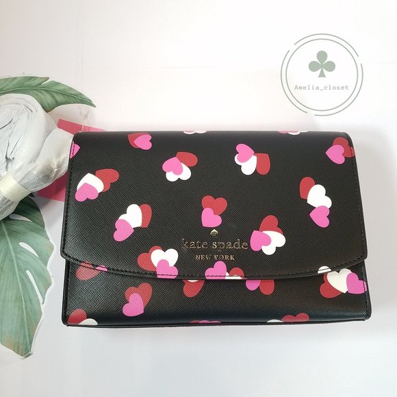 MAKE AN OFFER NWT KATE SPADE CARSON FLUTTER HEARTS CROSSBODY CONVERTIBLE BAG